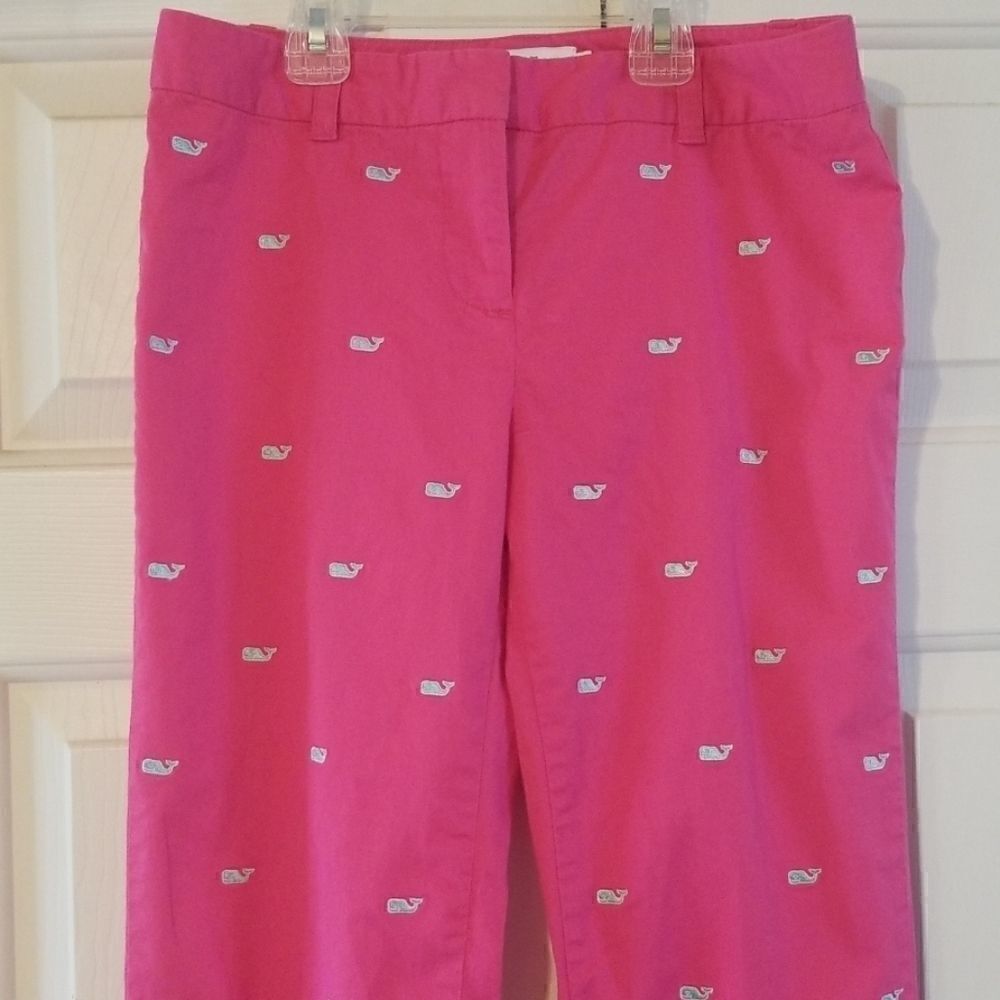 Vineyard Vine whale pink capris